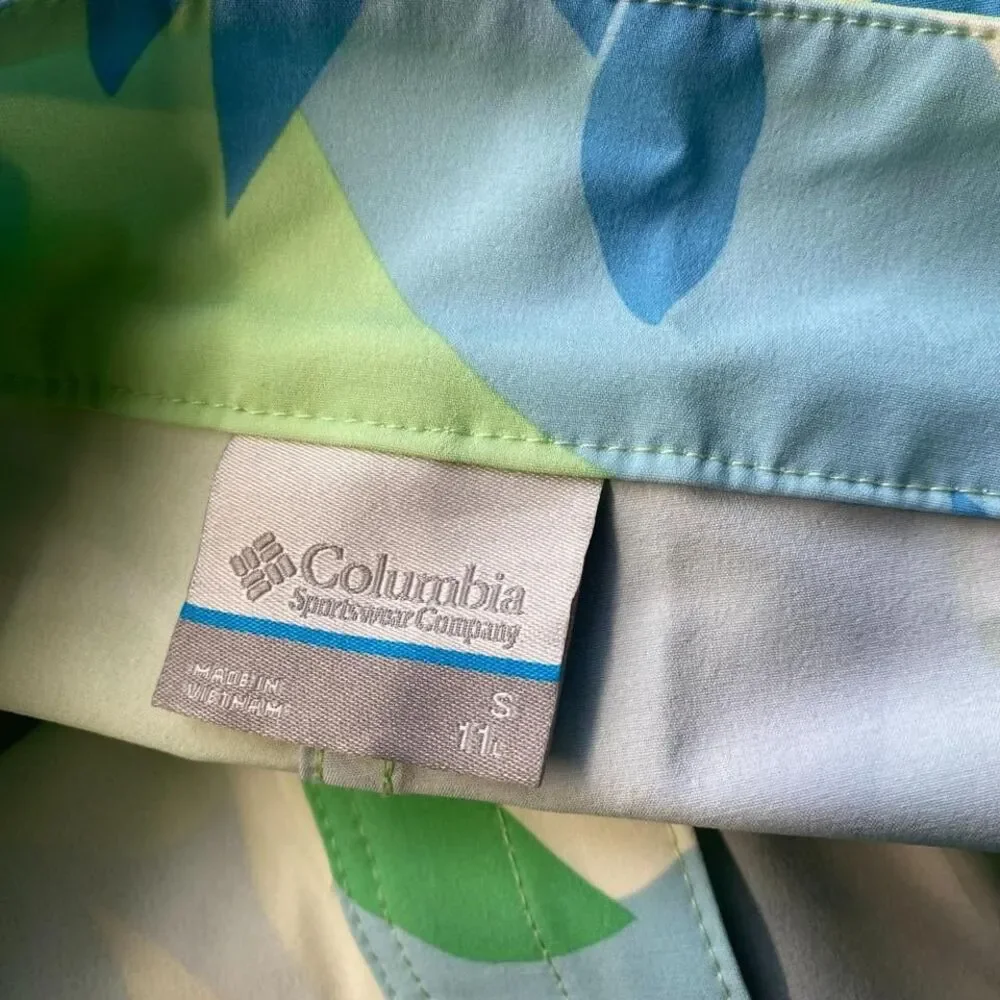 Columbia Sportswear Men's Sz S Swim Trunks  Blue/Green Floral  Regular Fit New‎
